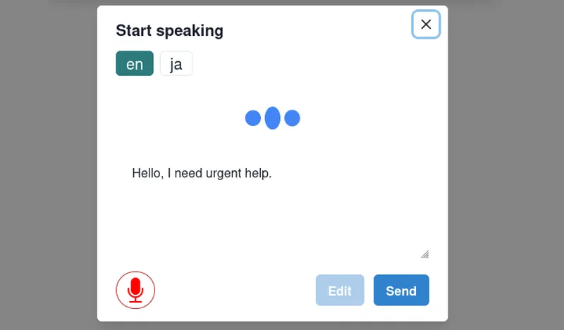 Hands-free operation using automatic speech recognition, transcribing a spoken report into text.